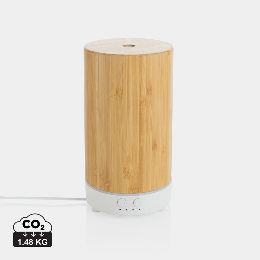 Logo trade business gifts image of: RCS recycled plastic and bamboo aroma diffuser