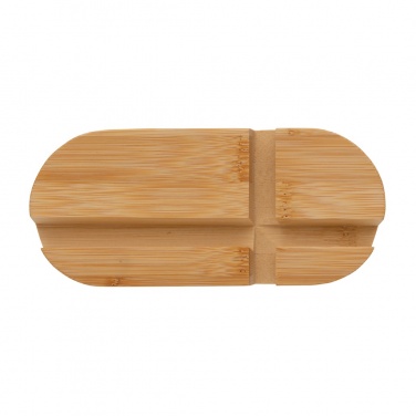 Logo trade business gifts image of: Bamboo tablet and phone holder