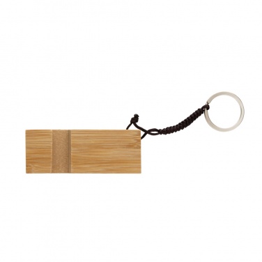 Logotrade promotional giveaway image of: Standkey bamboo keychain phone stand