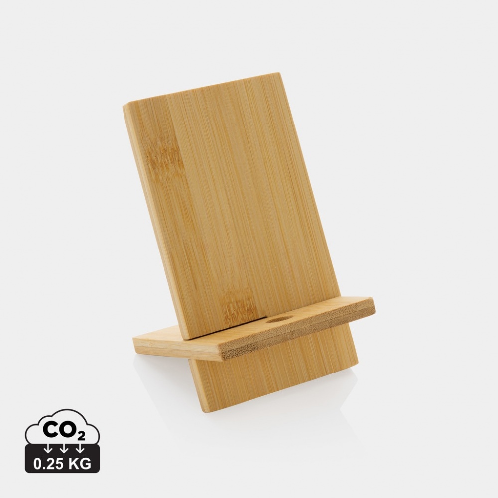 Logotrade promotional item image of: Bamboo phone stand in kraft box