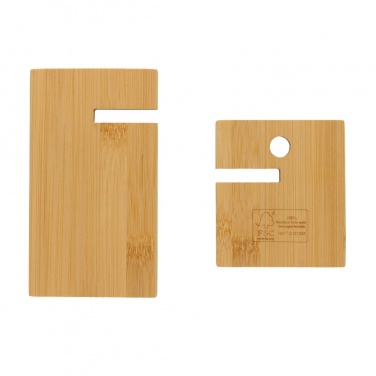 Logo trade promotional gifts picture of: Bamboo phone stand in kraft box
