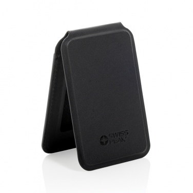 Logo trade promotional giveaway photo of: Magstand RCS recycled PU magnetic phone wallet with stand