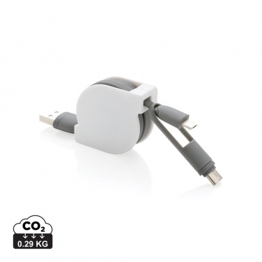 Logo trade promotional product photo of: 3-in-1 retractable cable