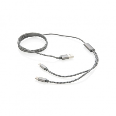 Logo trade advertising products picture of: 3-in-1 braided cable