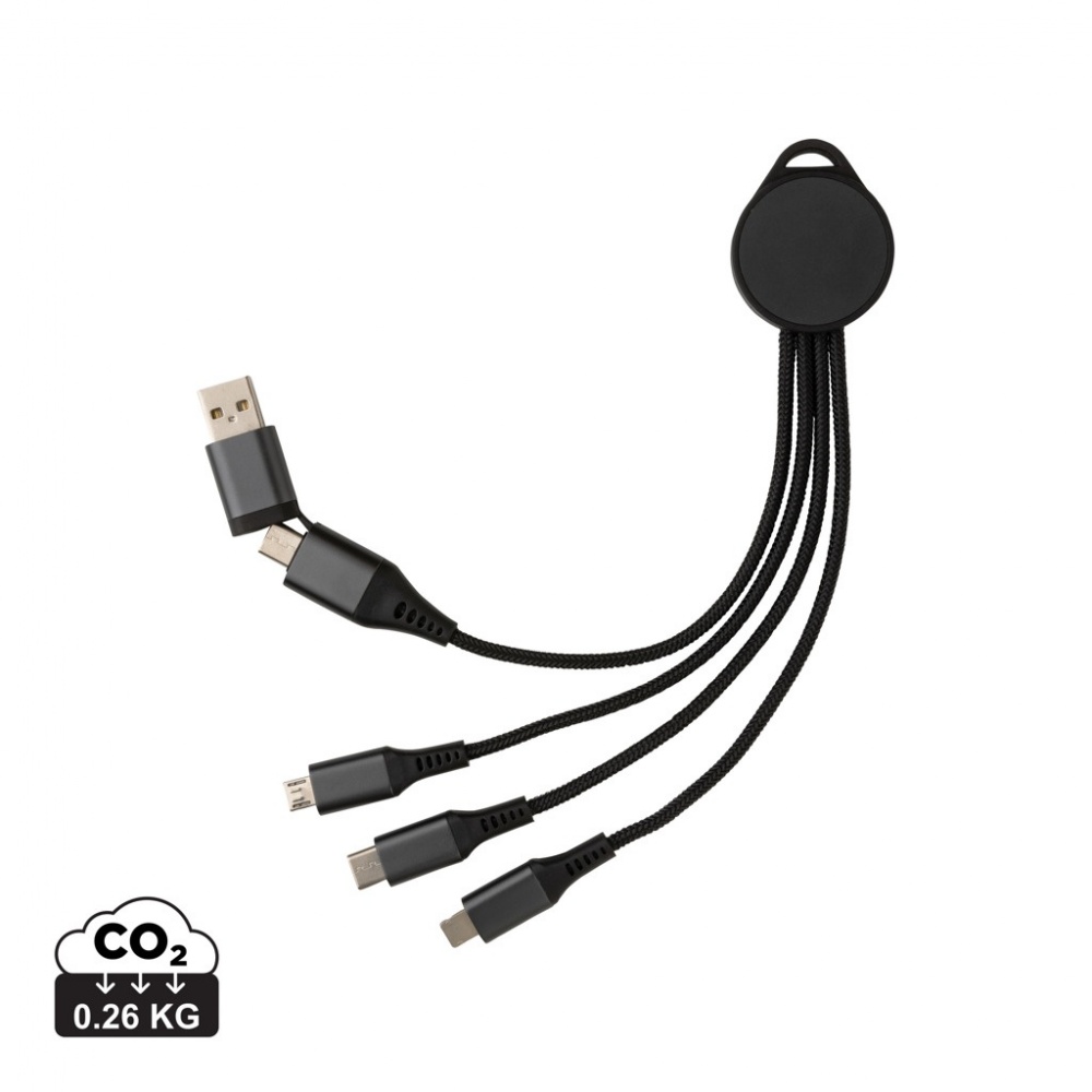 Logotrade promotional product picture of: Terra RCS recycled aluminium 6-in-1 charging cable