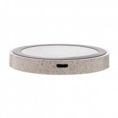 Logotrade promotional merchandise picture of: Wheat Straw 5W round wireless charging pad