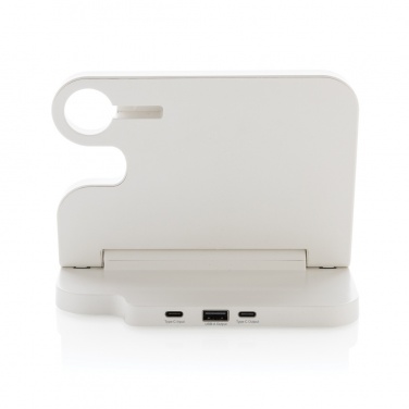 Logo trade promotional items image of: Joltz RCS recycled plastic dual 15W charger with iWatch slot