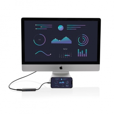 Logo trade promotional giveaways image of: Terra RCS recycled aluminum hub with HDMI input