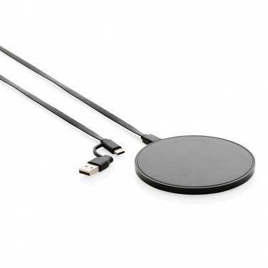 Logo trade promotional items picture of: RCS standard recycled plastic 10W wireless charger