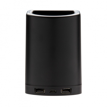 Logotrade corporate gift image of: Light up logo 5W wireless charging pen holder