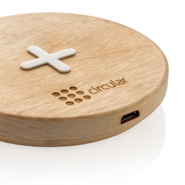 Logo trade advertising products picture of: 5W wood wireless charger