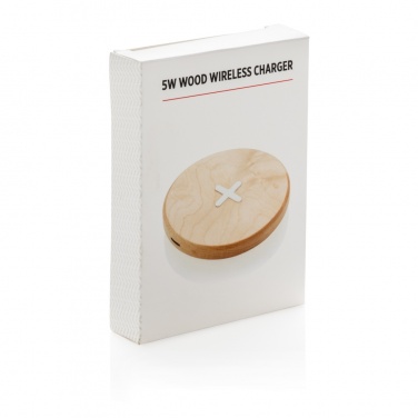 Logo trade corporate gifts image of: 5W wood wireless charger
