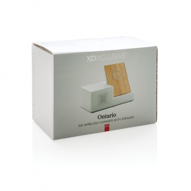 Logo trade promotional items image of: Ontario 5W wireless charger with speaker