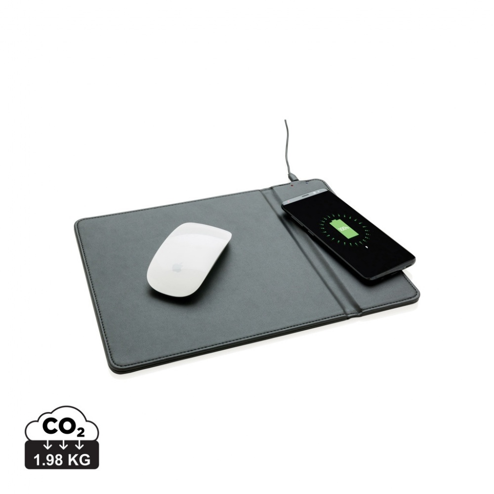 Logo trade promotional merchandise picture of: Mousepad with 5W wireless charging