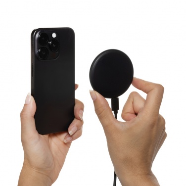 Logo trade corporate gift photo of: Magnapad 15W RCS rplastic magnetic 3 in 1 charging pad