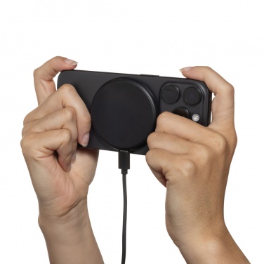 Logo trade advertising products image of: Magnapad 15W RCS rplastic magnetic 3 in 1 charging pad