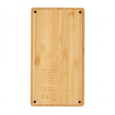 Logotrade promotional merchandise photo of: Bamboo 4.000 mAh wireless 5W Powerbank