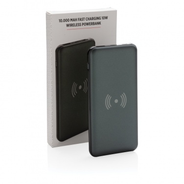 Logotrade promotional gift image of: 10.000 mAh Fast Charging 10W Wireless Powerbank with PD