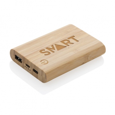 Logotrade promotional giveaways photo of: Bamboo 5.000 mAh powerbank