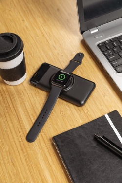 Logo trade promotional gift photo of: 10.000 mah wireless powerbank with watch charger