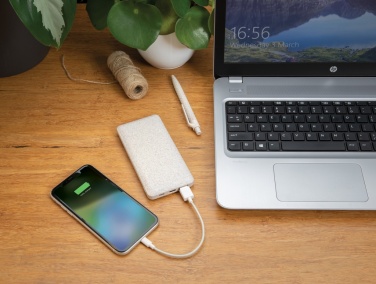 Logotrade promotional gift picture of: 10.000 mah wheat straw powerbank