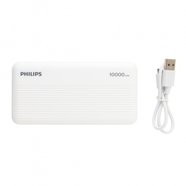 Logo trade corporate gifts picture of: Philips 10.000 mAh slim powerbank