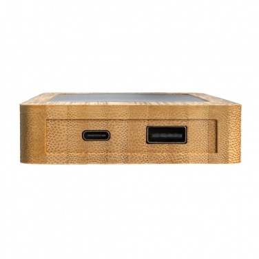 Logotrade promotional items photo of: Sunwick 10.000 mAh Bamboo solar powerbank