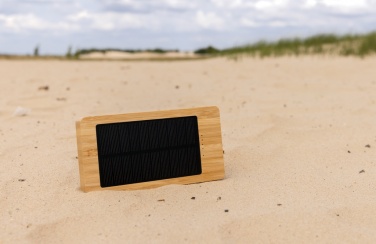 Logotrade promotional product picture of: Sunwick 10.000 mAh Bamboo solar powerbank