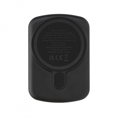 Logo trade promotional merchandise photo of: MagBoost RCS recycled plastic 5000 mah magnetic powerbank