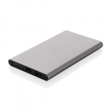 Logotrade promotional item image of: RCS recycled plastic/aluminum 4000 mah powerbank with type C