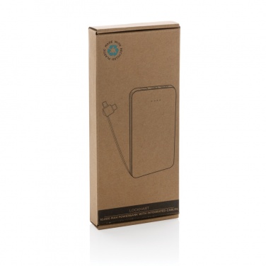 Logo trade promotional merchandise image of: Lockhart RCS recycled plastic 10.000 with integrated cables