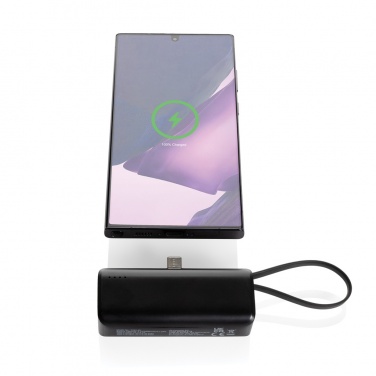 Logo trade promotional gifts picture of: Powerlink RCS rplastic 3000 mah powerbank USB C connector