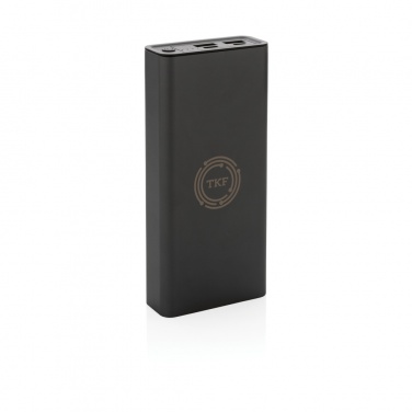 Logo trade promotional giveaway photo of: Terra RCS recycled 20W aluminium powerbank 20.000 mAh