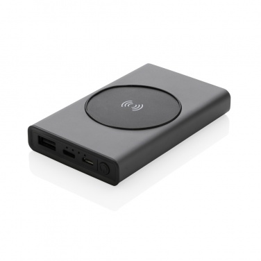 Logotrade promotional product picture of: Terra RCS recycled aluminium 5000 mAh powerbank 5W wireless
