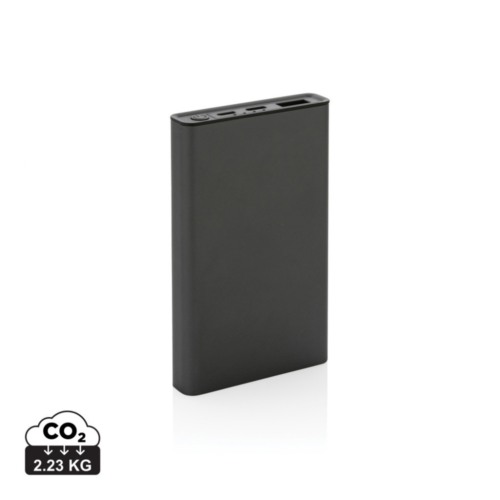 Logotrade promotional item image of: Terra RCS recycled aluminium powerbank 5.000 mAh