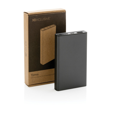 Logo trade promotional giveaway photo of: Terra RCS recycled aluminium powerbank 5.000 mAh