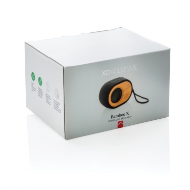 Logo trade promotional product photo of: Bamboo X  speaker