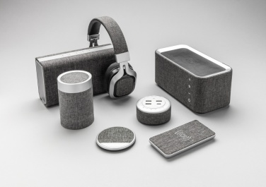 Logo trade promotional merchandise image of: Vogue wireless charging speaker