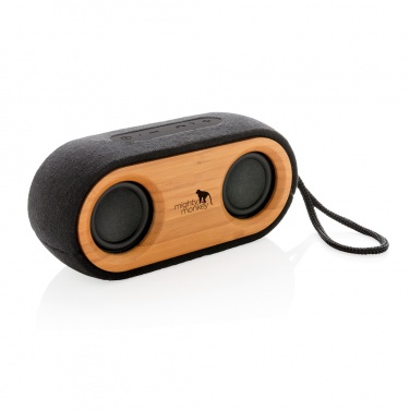 Logo trade promotional items picture of: Bamboo X double speaker