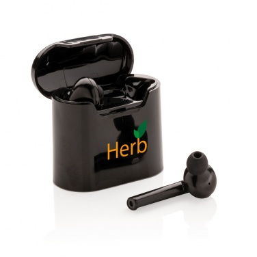 Logo trade corporate gift photo of: Liberty wireless earbuds in charging case