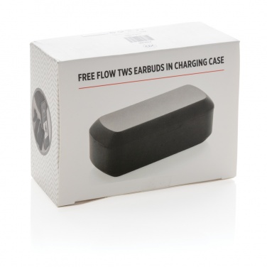 Logo trade promotional giveaways picture of: Free Flow TWS earbuds in charging case