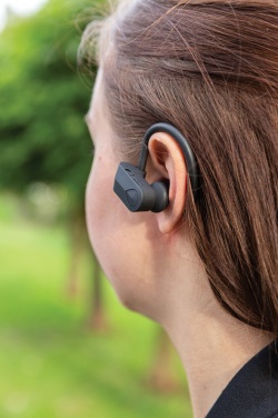 Logo trade promotional gift photo of: TWS sport earbuds in charging case