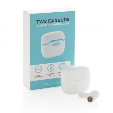 Logo trade promotional giveaway photo of: TWS earbuds in UV-C sterilising charging case