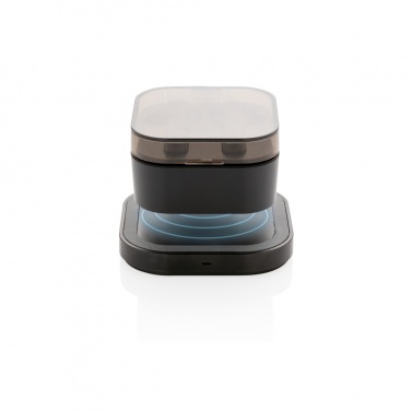 Logo trade promotional gifts image of: TWS earbuds in wireless charging case