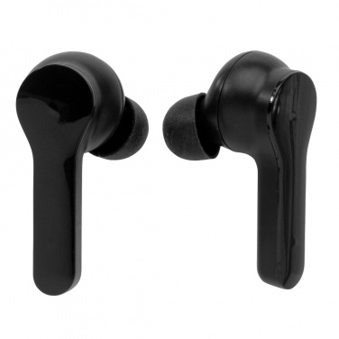 Logo trade corporate gifts picture of: Light up logo TWS earbuds in charging case