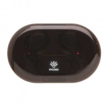 Logotrade promotional giveaway picture of: Light up logo TWS earbuds in charging case