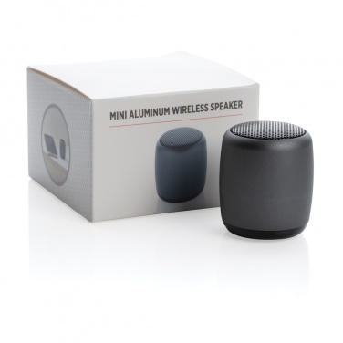 Logo trade advertising product photo of: Mini aluminium wireless speaker