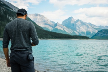 Logotrade promotional product picture of: RCS recycled plastic Lightboom 5W Clip speaker