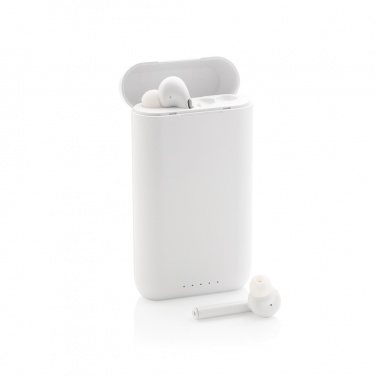Logo trade corporate gift photo of: Liberty TWS earbuds with 5.000 mAh powerbank