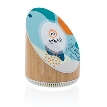 Logotrade promotional gift image of: Ovate bamboo 5W speaker with 15W wireless charger